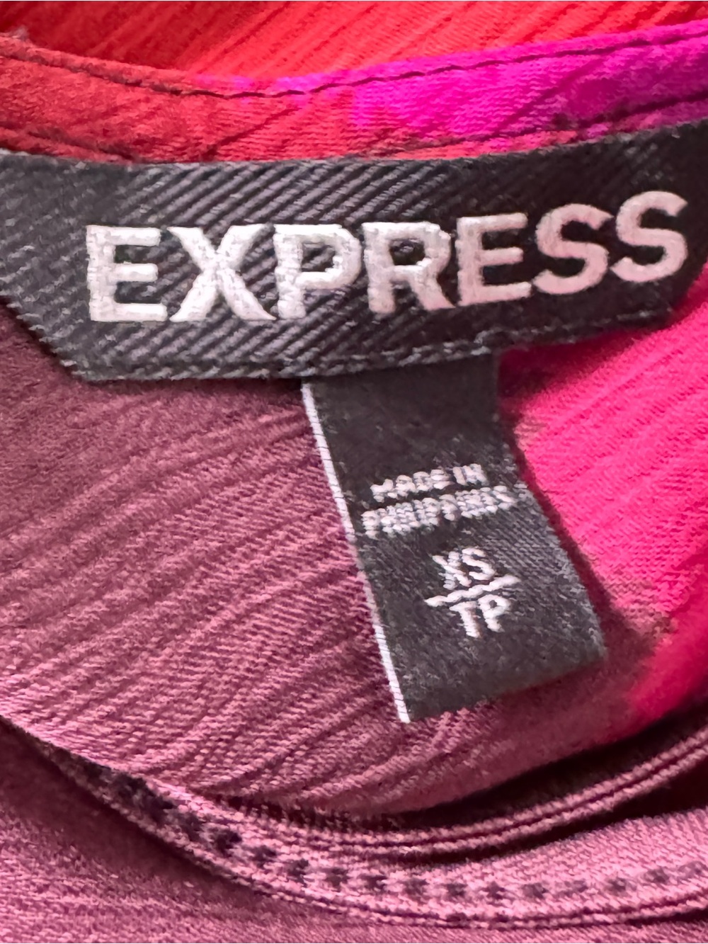 Express Pink Purple Abstract Chiffon Mini Dress Size XS - Picture 8 of 12